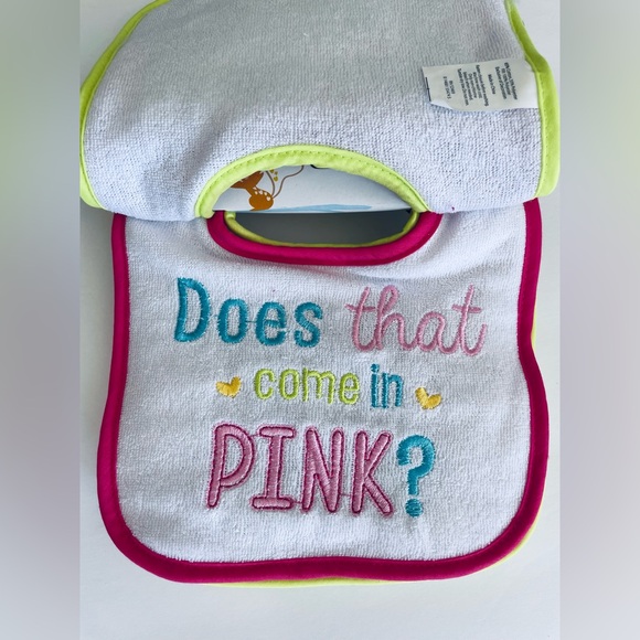 New Bib set of 4 infant bibs patents choice born to sparkle - Picture 3 of 8